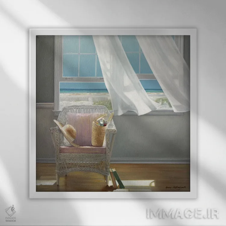 تابلو فرار اثر کارن هالینگزورث - نمای قابدار سفید