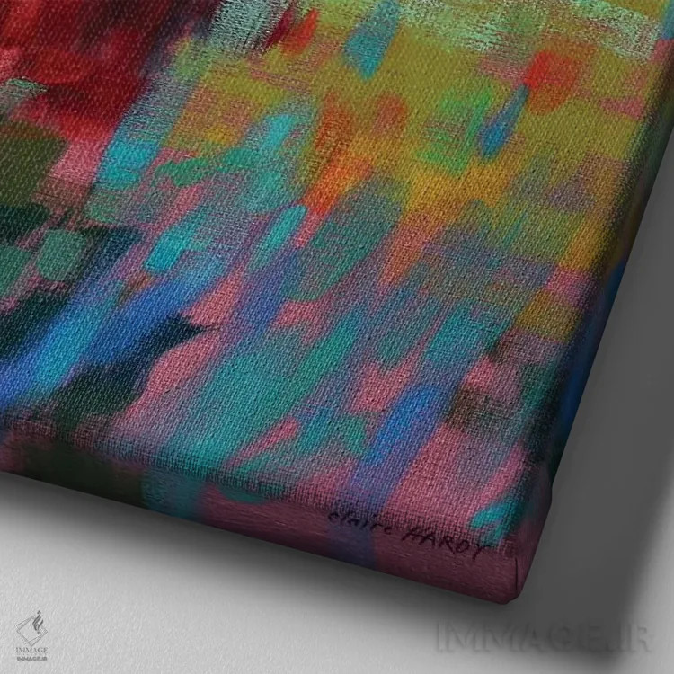 تابلو درخشان اثر کلر هاردی - نمای نزدیک بافت بوم