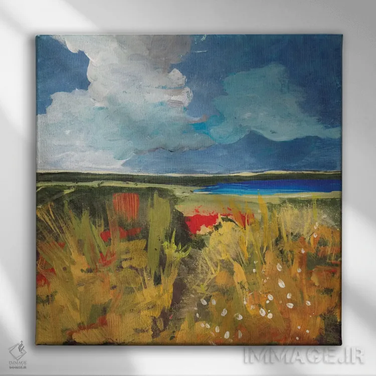 تابلو گلهای وحشی بهاری اثر یان وایس - نمای روبهرو روی دیوار