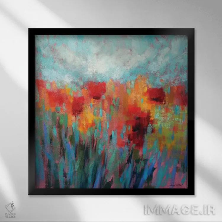 تابلو درخشان اثر کلر هاردی - نمای قابدار مشکی