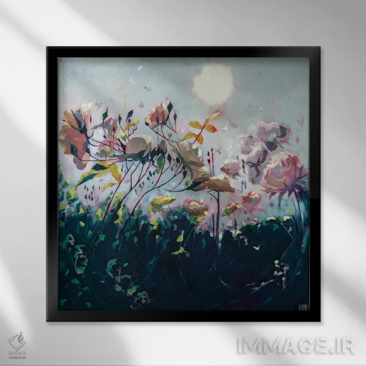 تابلو ارتباط زیرزمینی اثر لیزا تیمِرمن - نمای قابدار مشکی