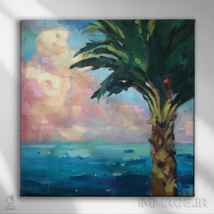 تابلو درخت نخل اثر پیج پیرسون ریلز بک - نمای روبهرو روی دیوار