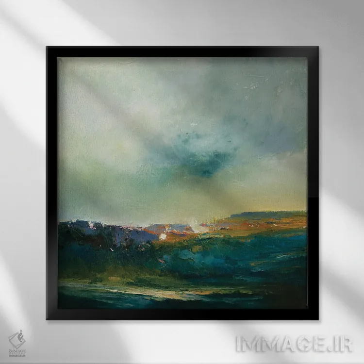 تابلو به سوی پاسو (پاسو ممکن است نام مکان باشد) اثر پاتریک دنیس - نمای قابدار مشکی