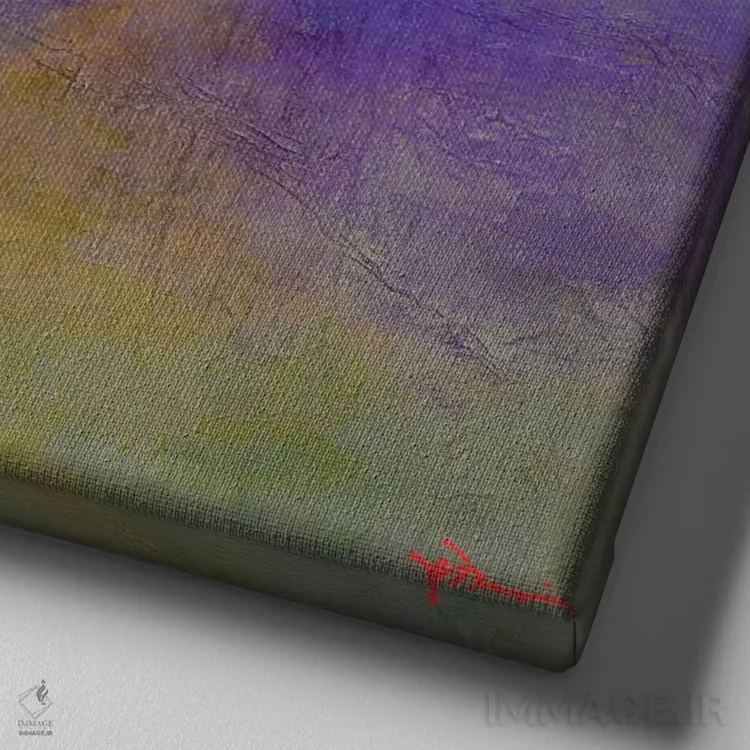 تابلو زمین قدیمی رودئو (نمایش گاوبازی) اثر پاتریک دنیس - نمای نزدیک بافت بوم