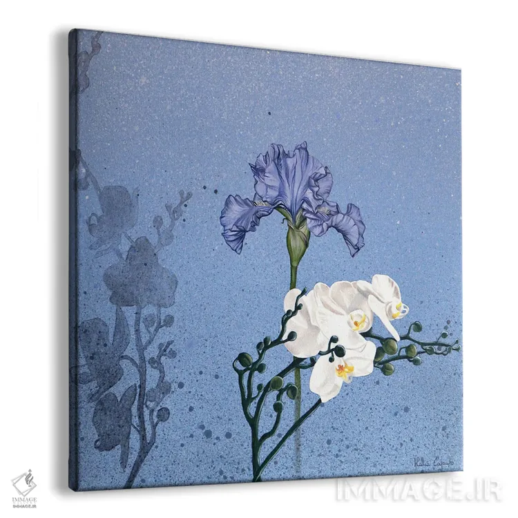 تابلو زنبق و ارکیدهها اثر ایلاریا کاپوتو - نمای پرسپکتیو محصول