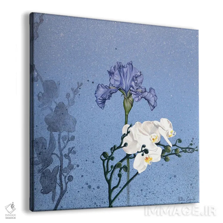 تابلو زنبق و ارکیدهها اثر ایلاریا کاپوتو - نمای پرسپکتیو محصول