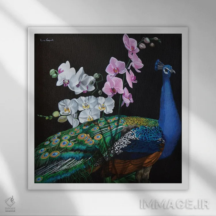 تابلو پارهای از بهشت اثر ایلاریا کاپوتو - نمای قابدار سفید