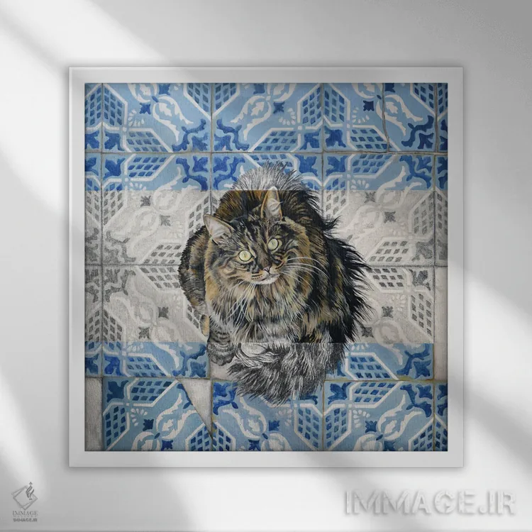 تابلو ناظر اثر ایلاریا کاپوتو - نمای قابدار سفید