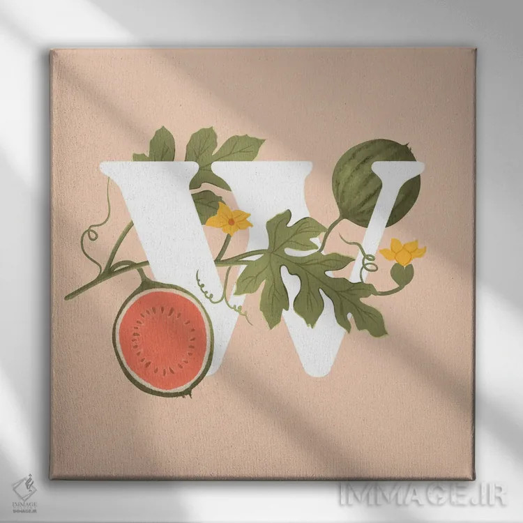 تابلو دبلیو اثر ایتسفانیهو (هنرمند دیجیتال) - نمای روبهرو روی دیوار