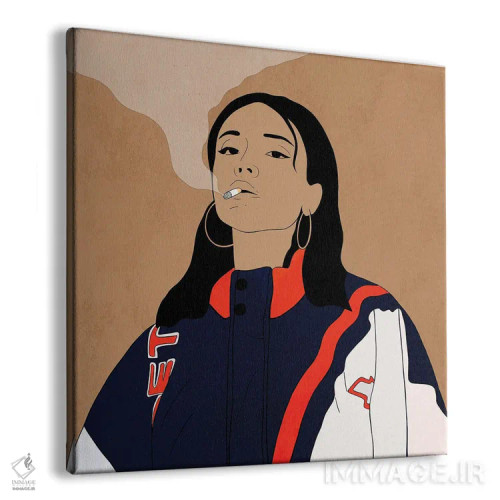 تابلو بانوی سیگاری اثر ایتسفانیهو (هنرمند دیجیتال) - نمای پرسپکتیو محصول