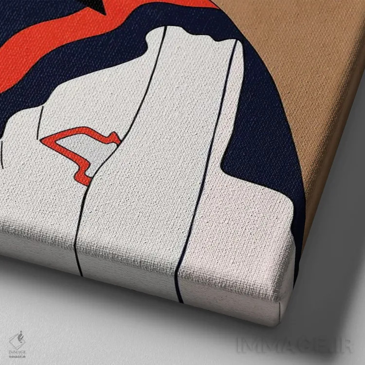 تابلو بانوی سیگاری اثر ایتسفانیهو (هنرمند دیجیتال) - نمای نزدیک بافت بوم