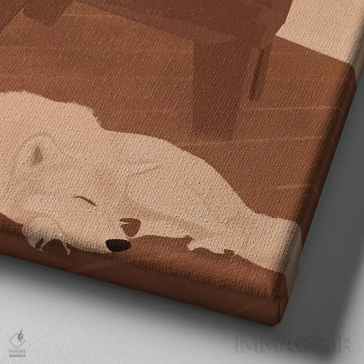 تابلو زندگی دنج اثر ایتسفانیهو (هنرمند دیجیتال) - نمای نزدیک بافت بوم