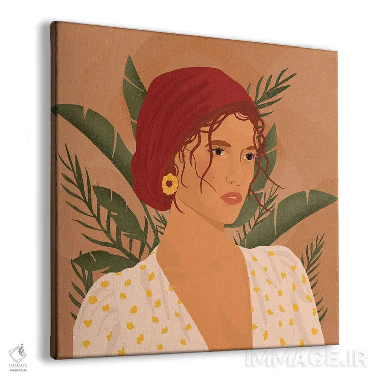 تابلو زن بوهو (سبک بوهمی) اثر ایتسفانیهو (هنرمند دیجیتال) - نمای پرسپکتیو محصول