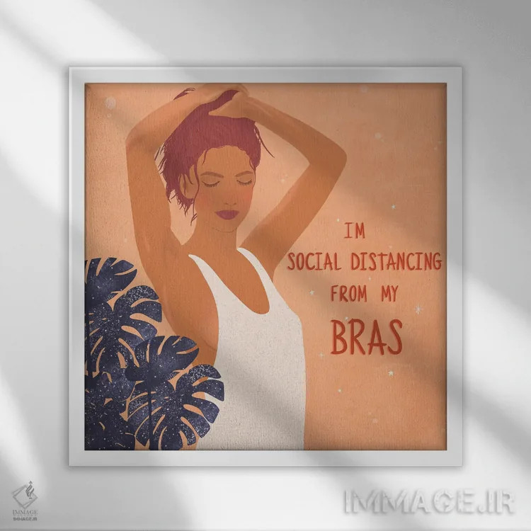 تابلو ملکه قرنطینه اثر ایتسفانیهو (هنرمند دیجیتال) - نمای قابدار سفید