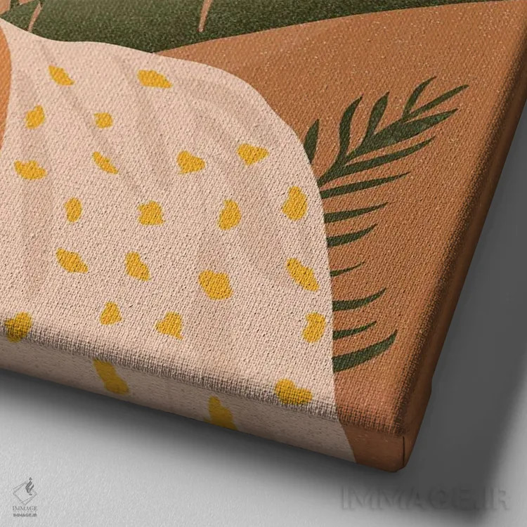 تابلو زن بوهو (سبک بوهمی) اثر ایتسفانیهو (هنرمند دیجیتال) - نمای نزدیک بافت بوم