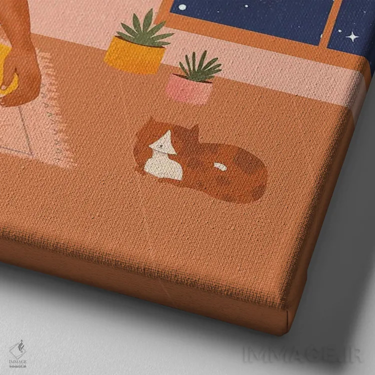 تابلو گبی اثر ایتسفانیهو (هنرمند دیجیتال) - نمای نزدیک بافت بوم