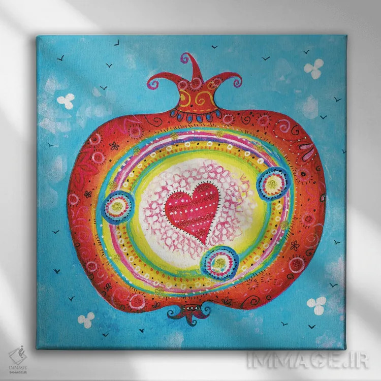 تابلو انار اثر ایرنه گولاندریس - نمای روبهرو روی دیوار