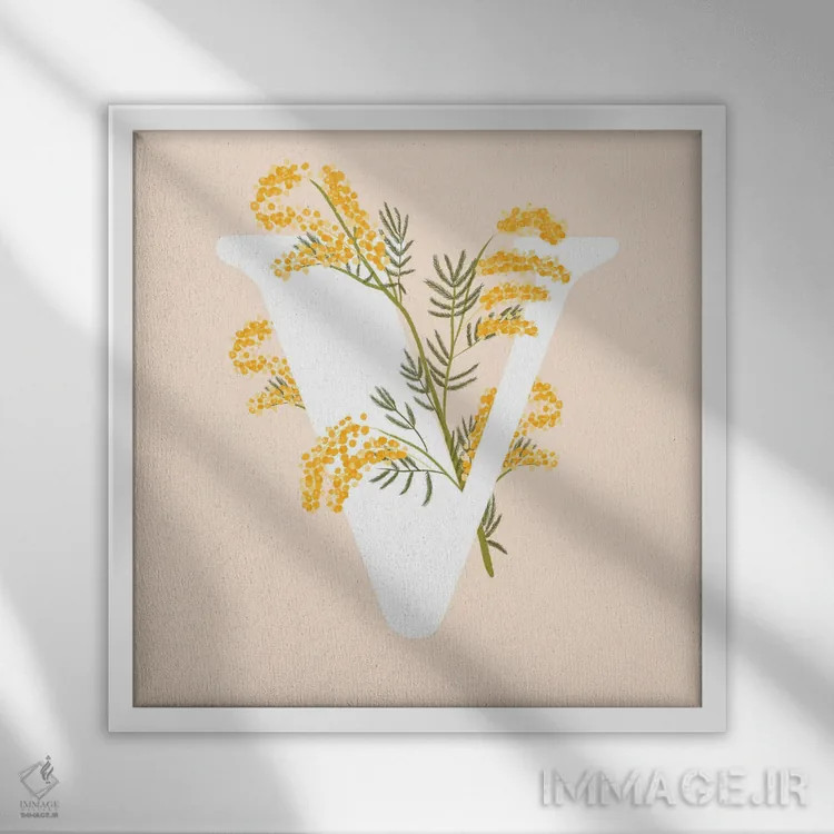 تابلو وی اثر ایتسفانیهو (هنرمند دیجیتال) - نمای قابدار سفید