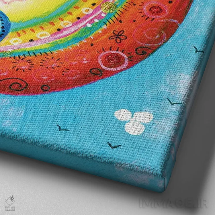 تابلو انار اثر ایرنه گولاندریس - نمای نزدیک بافت بوم