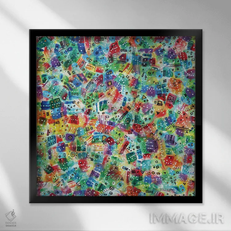 تابلو نمای بالایی اثر ایرنه گولاندریس - نمای قابدار مشکی