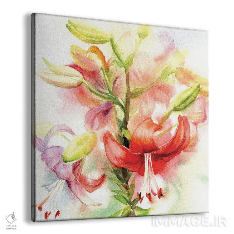 تابلو سوسنهای قرمز اثر مارینا ایگناتووا - نمای پرسپکتیو محصول