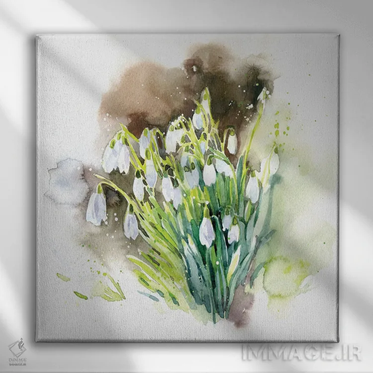تابلو گل برفی (۱) اثر مارینا ایگناتووا - نمای روبهرو روی دیوار
