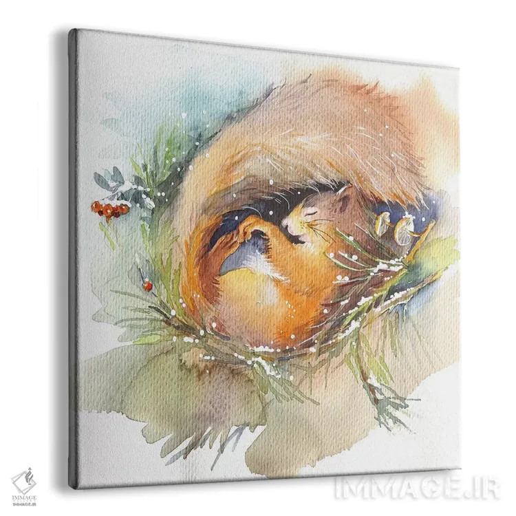 تابلو سنجاب خوابیده اثر مارینا ایگناتووا - نمای پرسپکتیو محصول