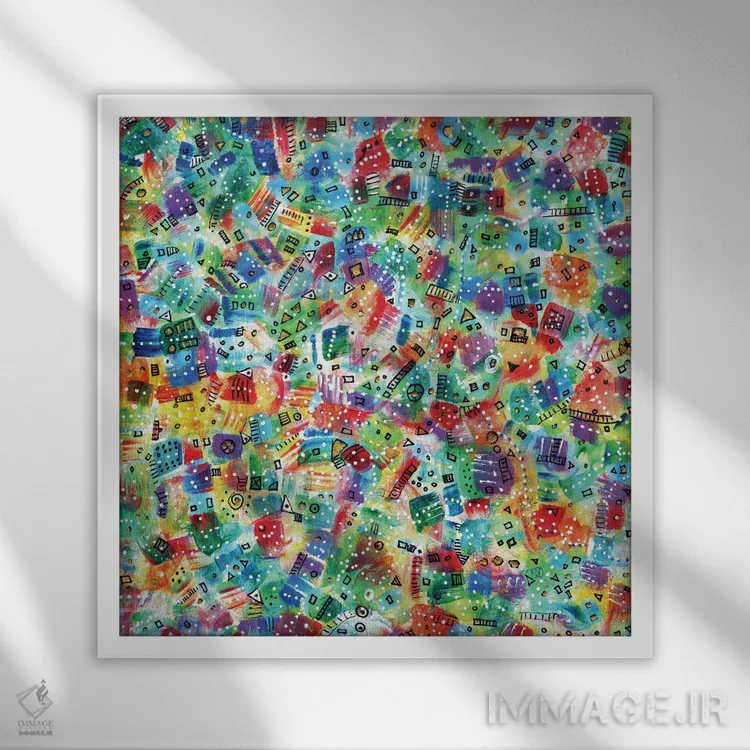 تابلو نمای بالایی اثر ایرنه گولاندریس - نمای قابدار سفید