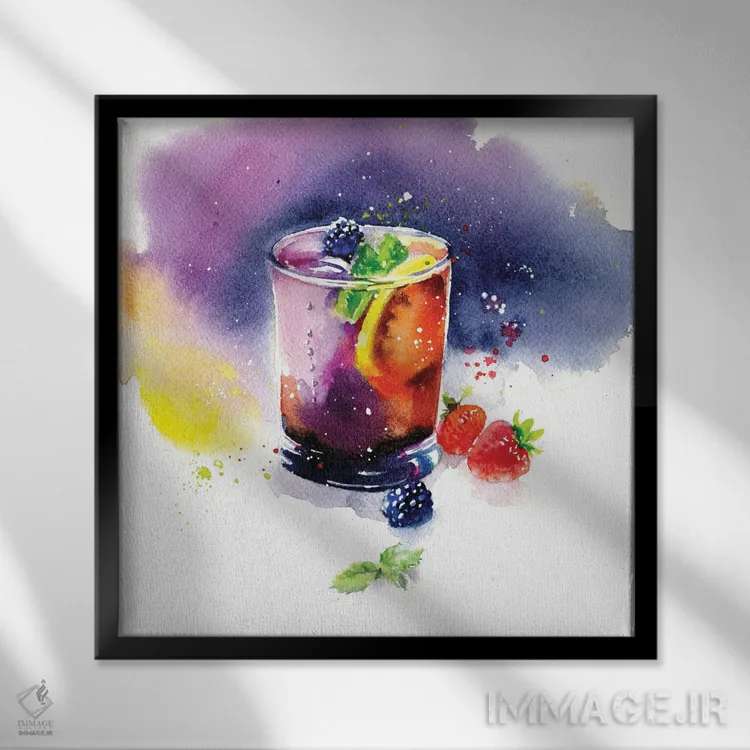 تابلو کوکتل اثر مارینا ایگناتووا - نمای قابدار مشکی