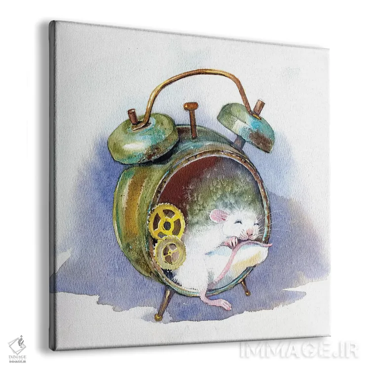 تابلو موش سفید اثر مارینا ایگناتووا - نمای پرسپکتیو محصول