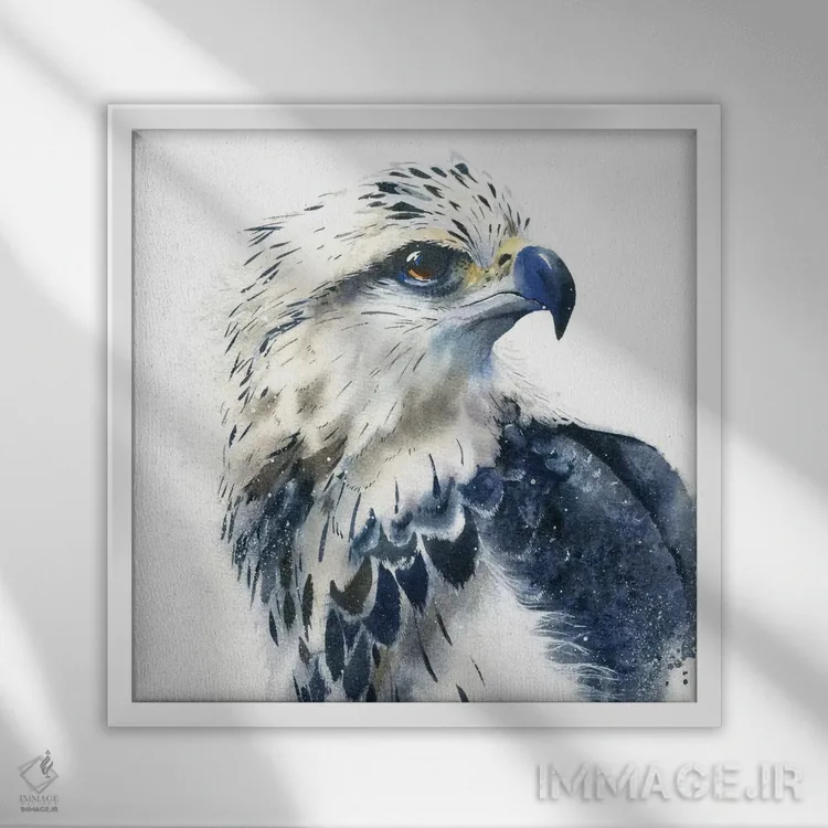 تابلو شاهین اثر مارینا ایگناتووا - نمای قابدار سفید