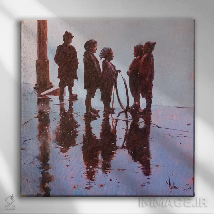 تابلو گفتوگوی مصمم اثر ایگور شولمان - نمای روبهرو روی دیوار