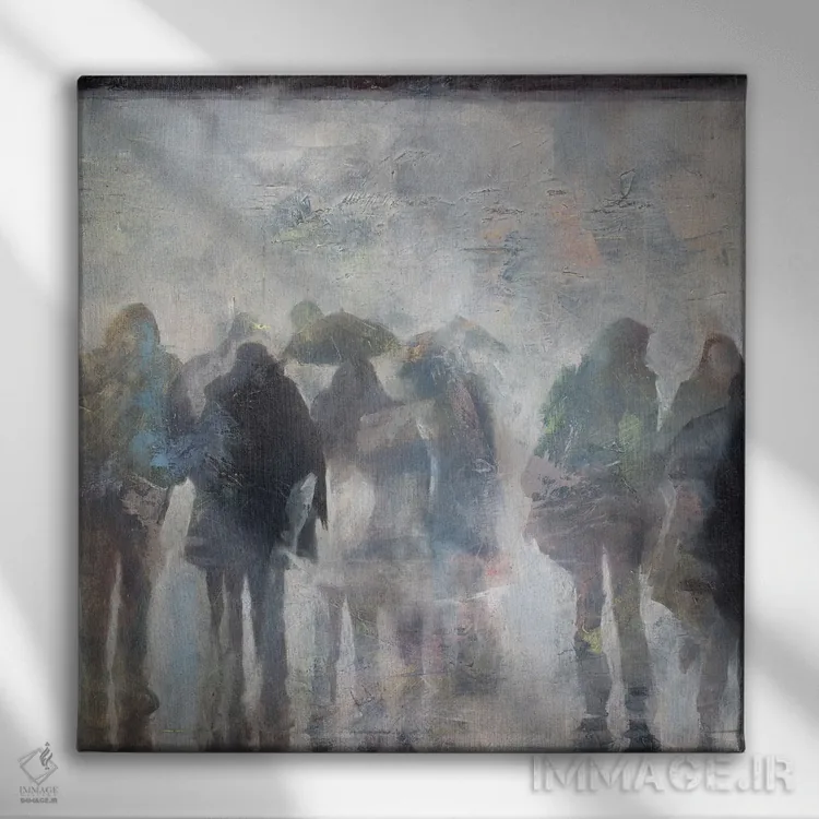 تابلو زمستان لعنتی (لفظ عامیانه) اثر ایگور شولمان - نمای روبهرو روی دیوار