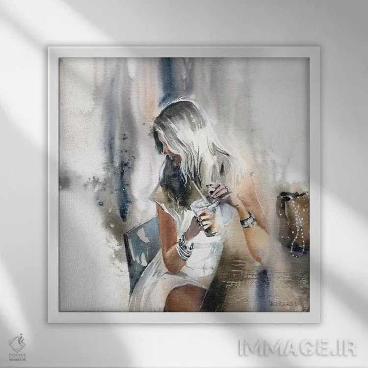 تابلو زن III اثر مارینا ایگناتووا - نمای قابدار سفید