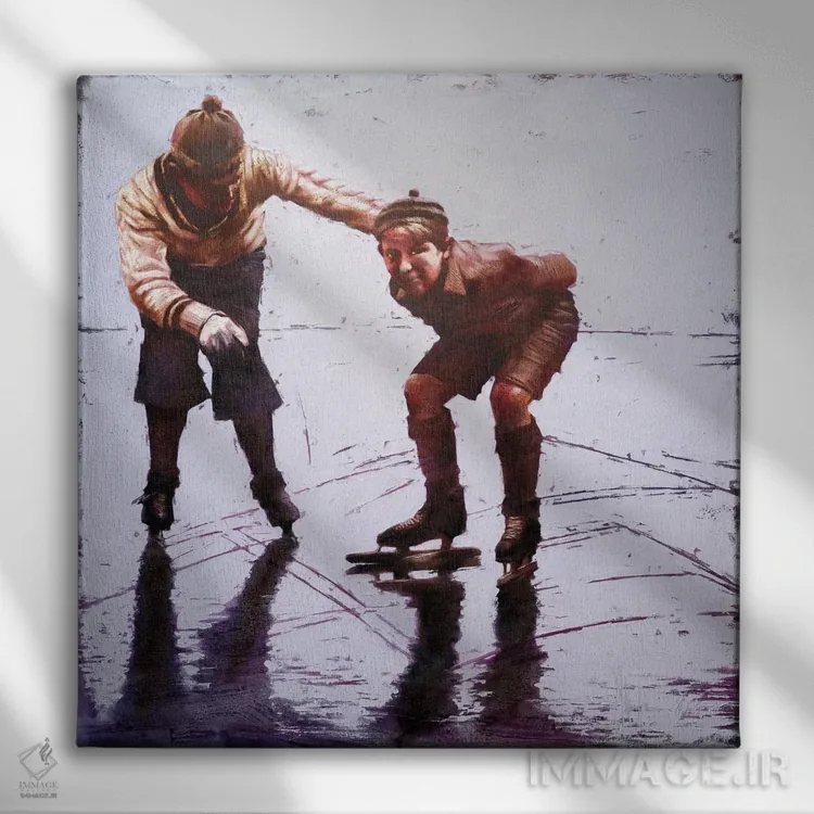 تابلو The First Ice,دسامبر، اولین یخها اثر ایگور شولمان - نمای روبهرو روی دیوار