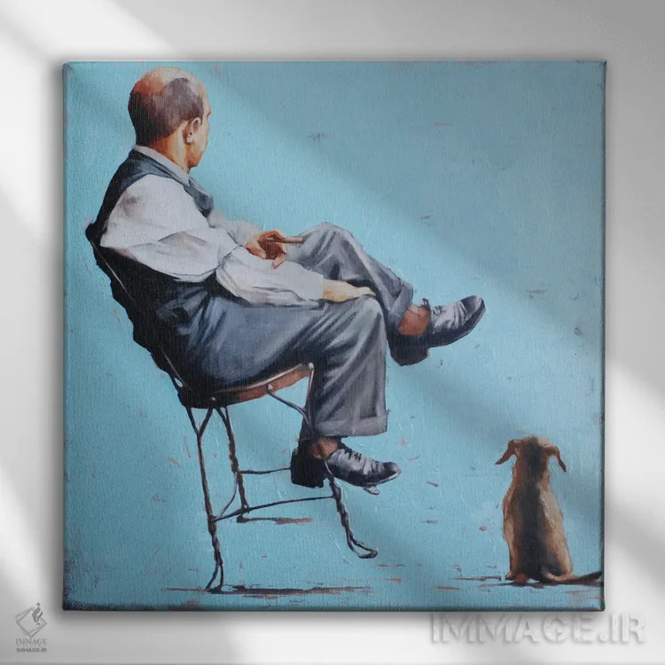 تابلو زندگی منتظر یک معجزه است اثر ایگور شولمان - نمای روبهرو روی دیوار