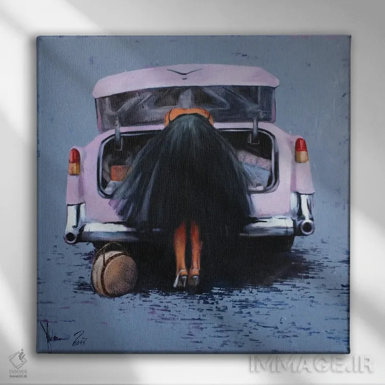 تابلو دردسرهای جادهای اثر ایگور شولمان - نمای روبهرو روی دیوار