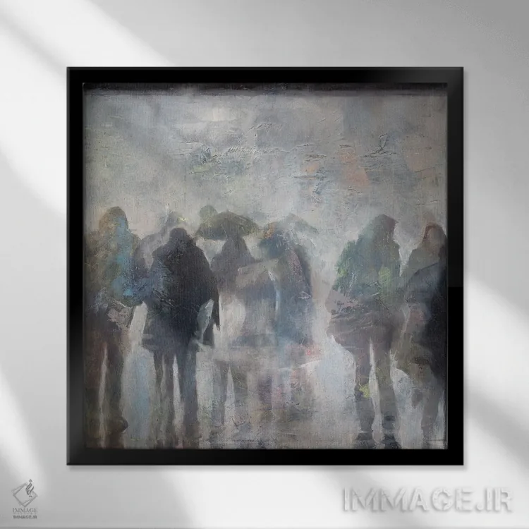 تابلو زمستان لعنتی (لفظ عامیانه) اثر ایگور شولمان - نمای قابدار مشکی