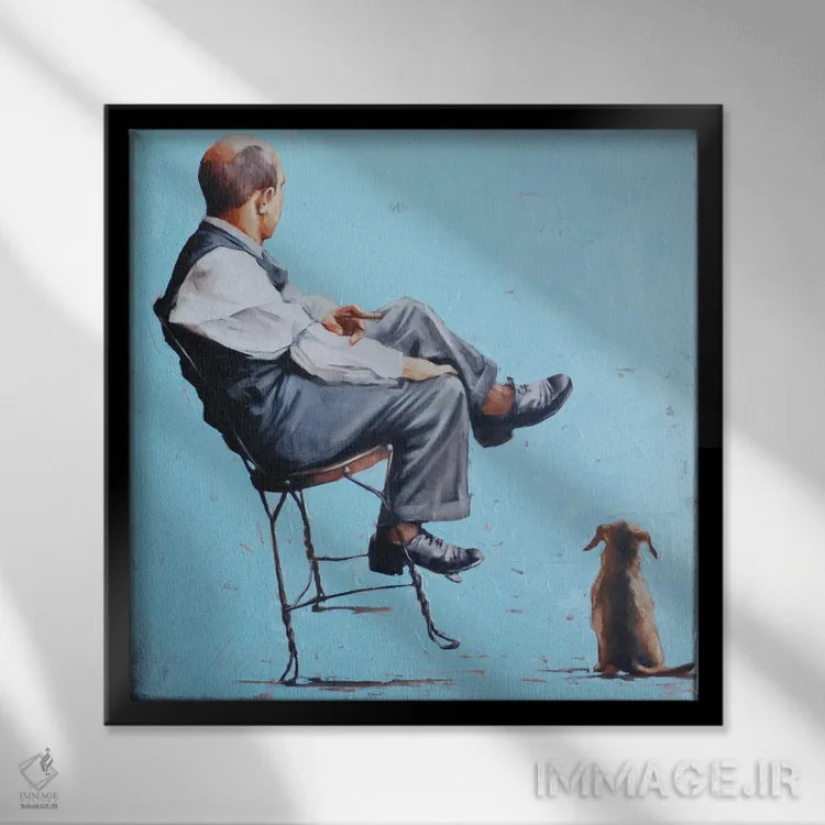 تابلو زندگی منتظر یک معجزه است اثر ایگور شولمان - نمای قابدار مشکی