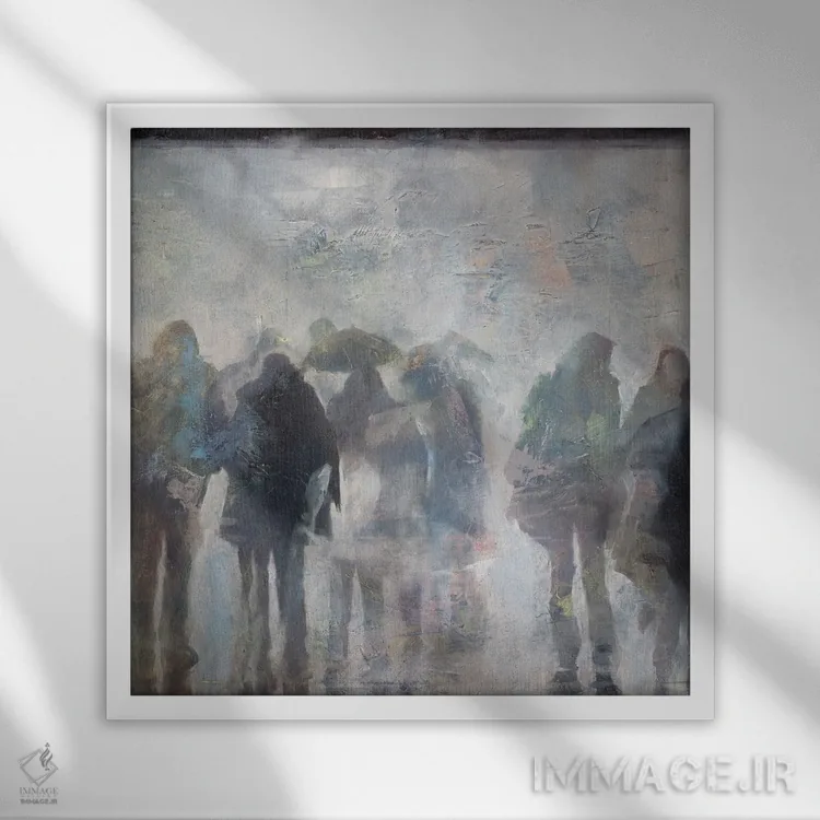 تابلو زمستان لعنتی (لفظ عامیانه) اثر ایگور شولمان - نمای قابدار سفید