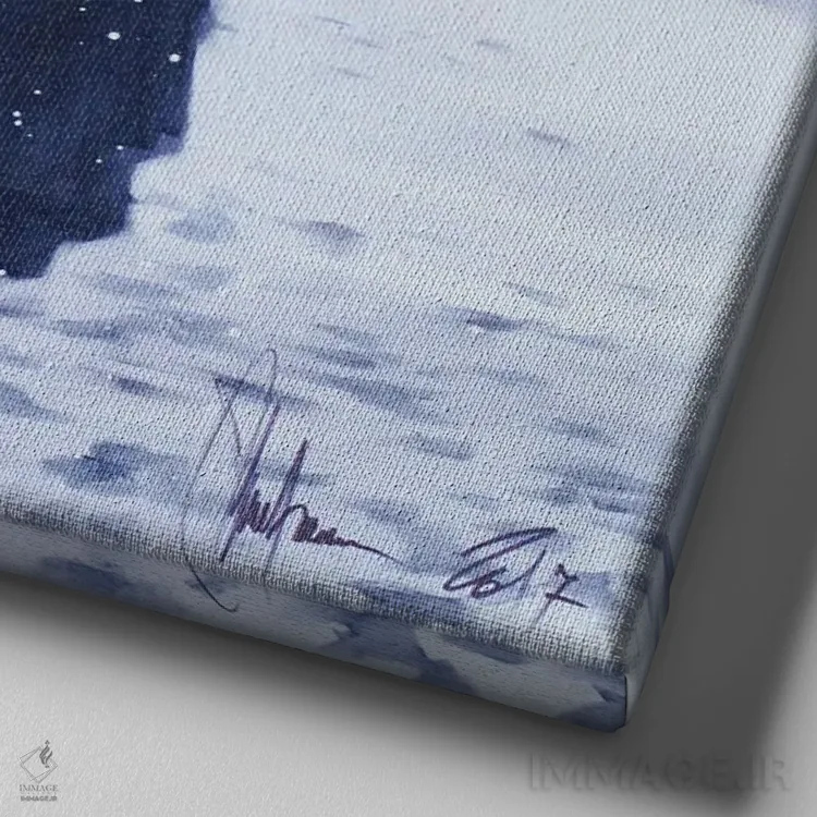 تابلو زمستان در ایتالیا اثر ایگور شولمان - نمای نزدیک بافت بوم