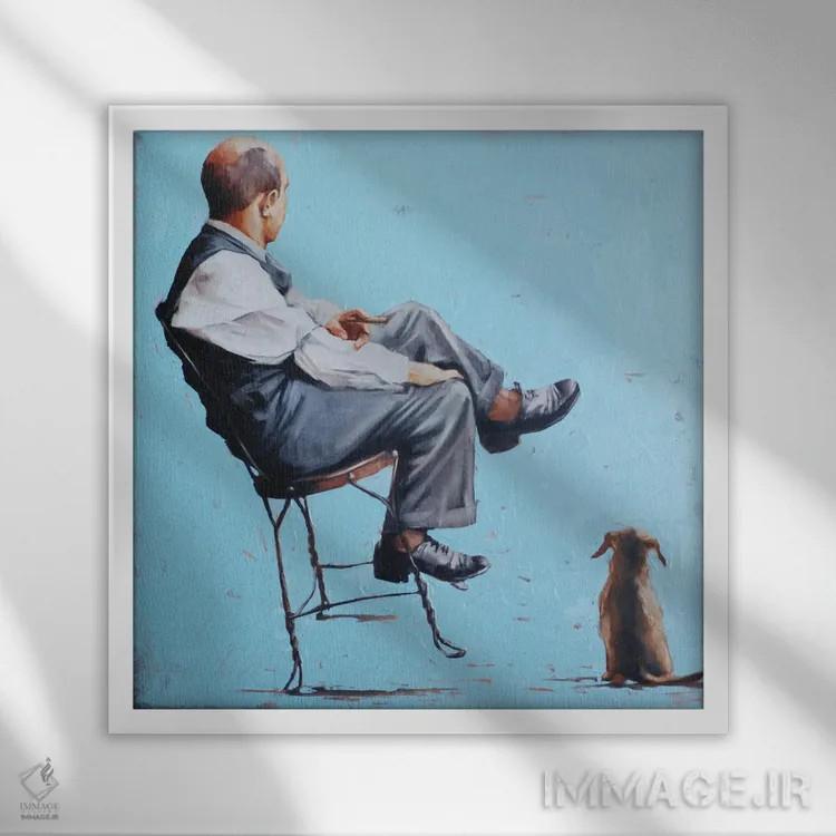 تابلو زندگی منتظر یک معجزه است اثر ایگور شولمان - نمای قابدار سفید