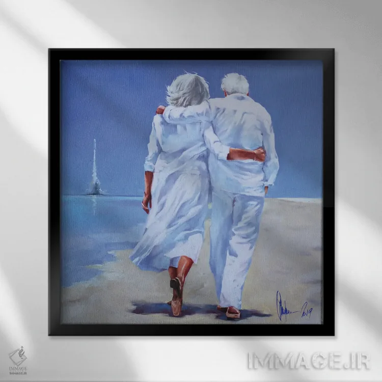 تابلو آخرین قدمزنی اثر ایگور شولمان - نمای قابدار مشکی