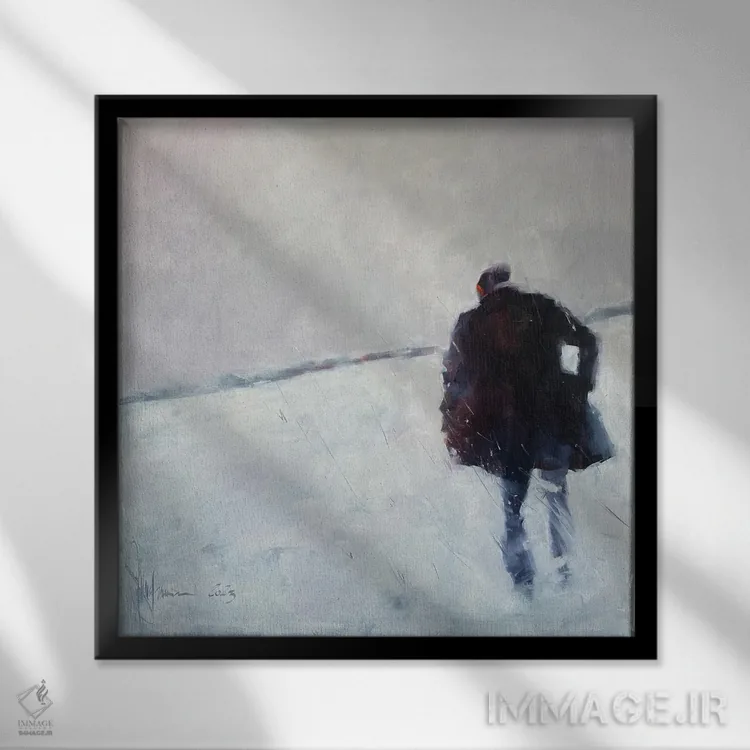 تابلو افق فرو رفته اثر ایگور شولمان - نمای قابدار مشکی