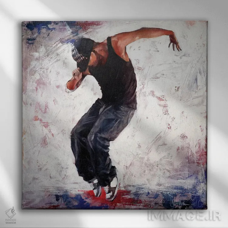 تابلو رقاص خیابانی (شماره سه) اثر ایگور شولمان - نمای روبهرو روی دیوار