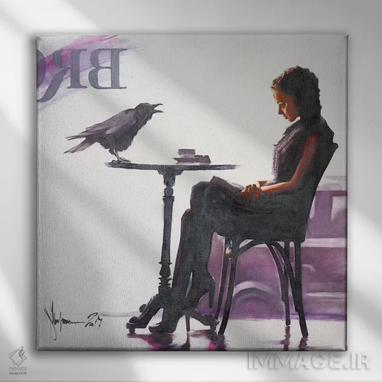 تابلو کافه برایتون اثر ایگور شولمان - نمای روبهرو روی دیوار