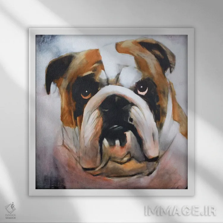 تابلو سگ چهارم اثر ایگور شولمان - نمای قابدار سفید