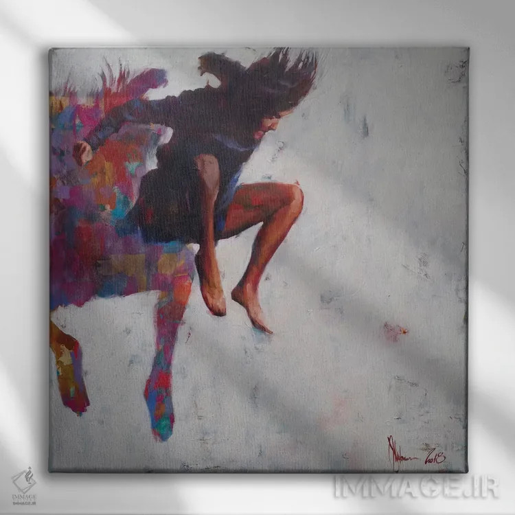 تابلو جهش به ناکجا اثر ایگور شولمان - نمای روبهرو روی دیوار