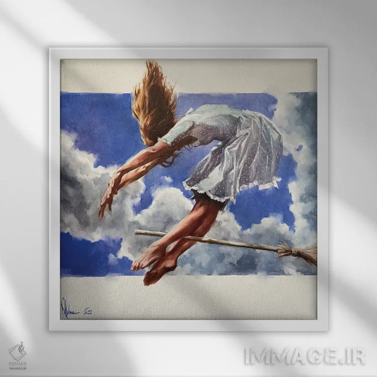 تابلو تصادف اثر ایگور شولمان - نمای قابدار سفید