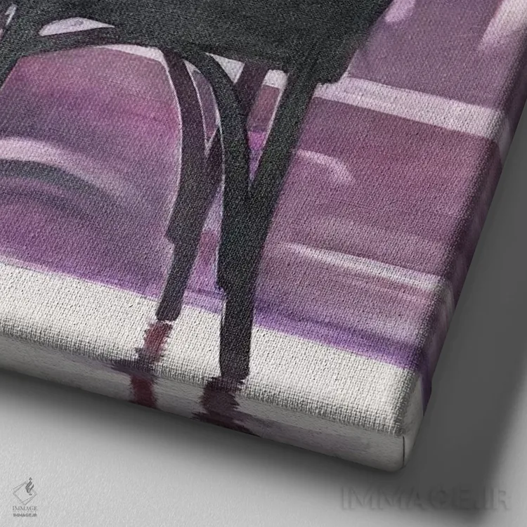 تابلو کافه برایتون اثر ایگور شولمان - نمای نزدیک بافت بوم